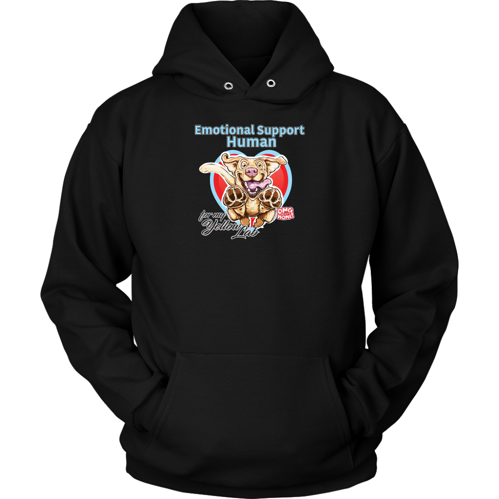 Emotional Support Human - Yellow Labrador Retriever - Unisex Hoodie