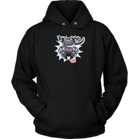 Happy Excited Jumping Black Labrador Retriever Dog - Unisex Hoodie for Dog Lovers