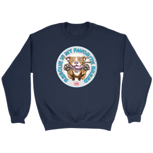 Rescue is my favorite breed, navy blue sweatshirt - Red nose pit bull collection