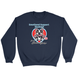 Emotional Support Human - Boston Terrier - Crewneck Sweatshirt