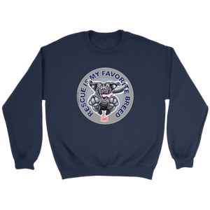 Rescue is My Favorite Breed - Black Labrador Crewneck Sweatshirt