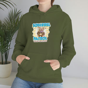 Cute Yellow Labrador Retriever Dog - Squirrel Patrol Puppy - Unisex Heavy Blend™ Hooded Sweatshirt