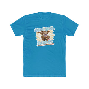 Chocolate Labrador Dog Squirrel Patrol - Men's Cotton Crew Tee