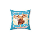Super Vizsla Squirrel Patrol - Spun Polyester Square Pillow