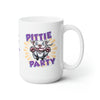 Mom's Mug - Red Nose Pittie Party Cute Happy White Pit Bull Dog Ceramic Mug 15oz