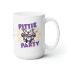 Mom's Mug - Red Nose Pittie Party Cute Happy White Pit Bull Dog Ceramic Mug 15oz