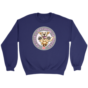  a putple unisex sweatshirt featuring the original Golden Retriever dog artwork by OMG You're Home!