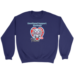 Emotional Support Human - Blue Nose Pitbull - Crewneck Sweatshirt