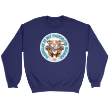 Load image into Gallery viewer, Rescue is my favorite breed navy blue  sweatshirt - Red nose pit bull collection