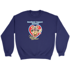 a nay blue crewneck sweatshirt featuring the Emotional Support Human for my Golden Retriever design on the front