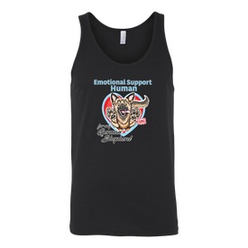 A black tank top with the original German Shepherd design by OMG You're Home