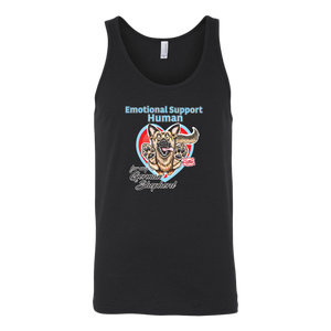 A black tank top with the original German Shepherd design by OMG You're Home