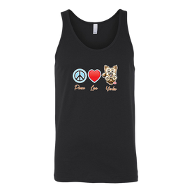 Peace Love Yorkie - Canvas brand Unisex Tank