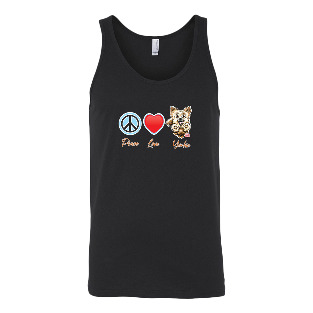 Peace Love Yorkie - Canvas brand Unisex Tank