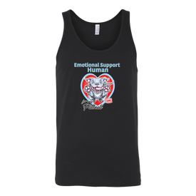 Emotional Support Human - Blue Nose Pitbull - Canvas brad Unisex Tank