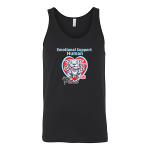 Emotional Support Human - Blue Nose Pitbull - Canvas brad Unisex Tank