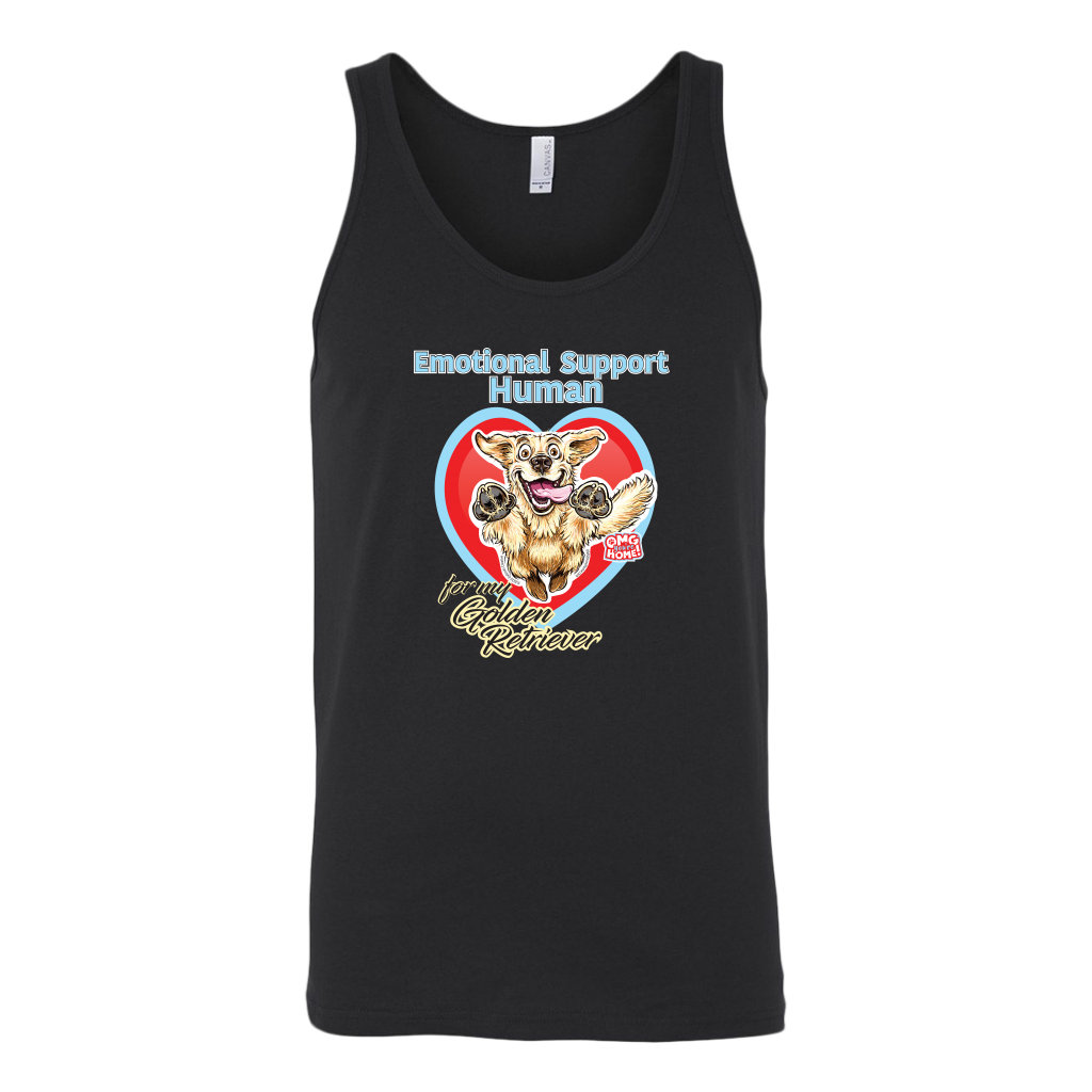 Emotional Support Human - Golden Retriever - Canvas brand Unisex Tank