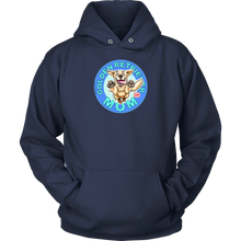 Load image into Gallery viewer, A navy blue hoodie with the golden retriever mom design on the front