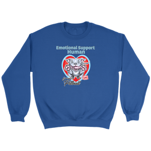 Emotional Support Human - Blue Nose Pitbull - Crewneck Sweatshirt