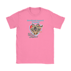 a pink Gildan Womens T-Shirt for dog lovers featuring the German Shepherd design in the Emotional Support Human collection