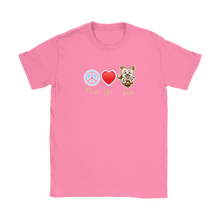 Load image into Gallery viewer, Peace Love Yorkie - Gildan Womens T-Shirt for the Yorkshire Terrier Dog Lover