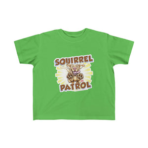 Cute Yellow Labrador Retriever Puppy Dog Squirrel Patrol - Kid's Fine Jersey Tee