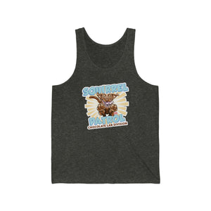 Playful Chocolate Labrador Retriever Puppy Dog Unisex Jersey Tank