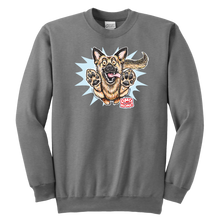 Load image into Gallery viewer, German Shepherd Youth Crewneck Sweatshirt