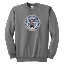 Load image into Gallery viewer, Rescue is My Favorite Breed - Black Labrador Youth Crewneck Sweatshirt