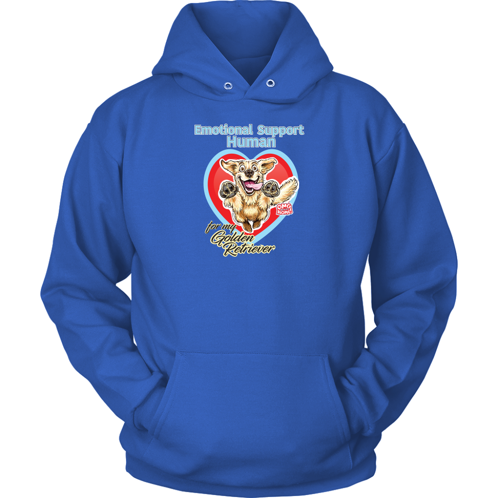 Emotional Support Human Golden Retriever dog lover hoodie unisex sweatshirt