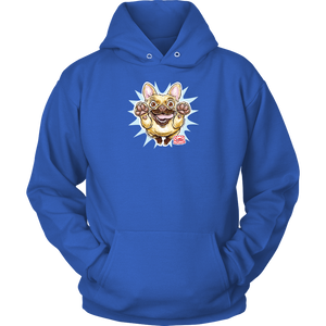 Royal blue Unisex Hoodie featuring the OMG Fawn French Bulldog - Frenchie 