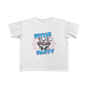 Cute Red Nose Pitbull Puppy Dog Pittie Party - Kid's Fine Jersey Tee