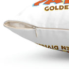 Cute Golden Retriever Squirrel Patrol - Spun Polyester Square Pillow 14"x14"