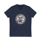 Black Labrador Retriever Dog Mom Jersey Short Sleeve V-Neck Tee