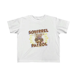 Cute Yellow Labrador Retriever Puppy Dog Squirrel Patrol - Kid's Fine Jersey Tee