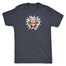 OMG Red Nose Pitbull - Next Level Mens Triblend T-Shirt