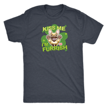 Load image into Gallery viewer, Kiss me I&#39;m furrish - Fawn Frenchie Dog - Next Level Mens Triblend