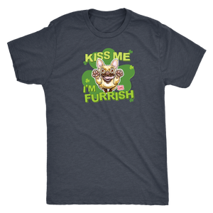 Kiss me I'm furrish - Fawn Frenchie Dog - Next Level Mens Triblend