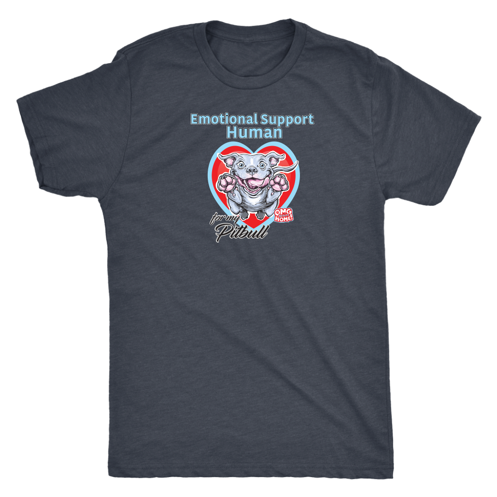 Emotional Support Human - Blue Nose Pitbull - Next Level Mens Triblend