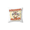 Cute Golden Retriever Squirrel Patrol - Spun Polyester Square Pillow 14
