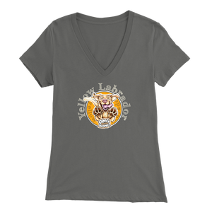 Yellow Labrador Retriever V-Neck Shirt for Women