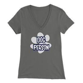 dog person v-neck t-shirt for women dog lovers
