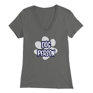 dog person v-neck t-shirt for women dog lovers