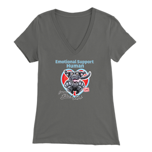 Emotional Support Human - Black Labrador Retriever - Womens V-Neck for Dog Lovers