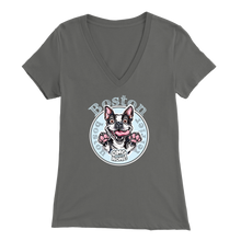 Load image into Gallery viewer, Boston Terrier - Bella Womens V-Neck for the Boston Terrier Dog Lover