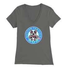 Load image into Gallery viewer, Boston Terrier Mom - Bella Womens V-Neck for the Bostie Mom