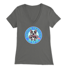 Boston Terrier Mom - Bella Womens V-Neck for the Bostie Mom