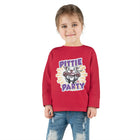 Cute and Happy Pitbull Puppy Dog Toddler Long Sleeve Tee