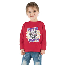 Cute and Happy Pitbull Puppy Dog Toddler Long Sleeve Tee