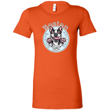 Load image into Gallery viewer, an orange woman&#39;s shirt with a Boston Terrier dog design by OMG You&#39;re Home